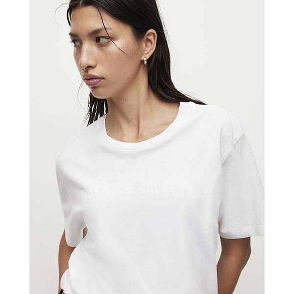 Allsaints Australia Womens Pippa Embroidered Boyfriend T-Shirt White AU67-325